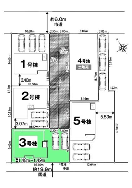 蒲郡市三谷町東1丁目新築戸建全5棟3号棟