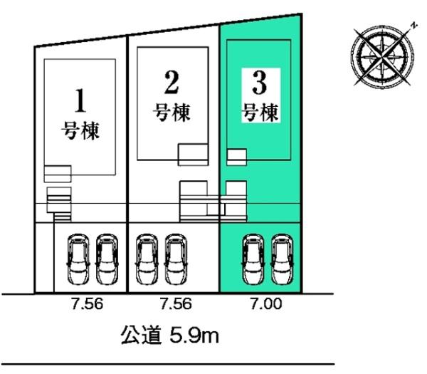 豊田市高美町新築戸建全3棟3号棟