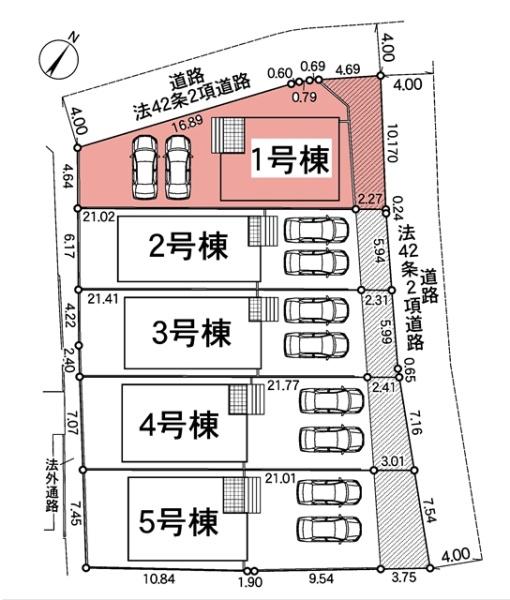 大府市朝日町新築戸建全5棟1号棟
