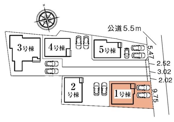 知立市弘法町新築戸建全5棟1号棟