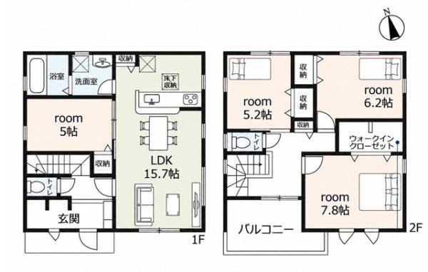 東浦町緒川新築戸建全3棟2号棟