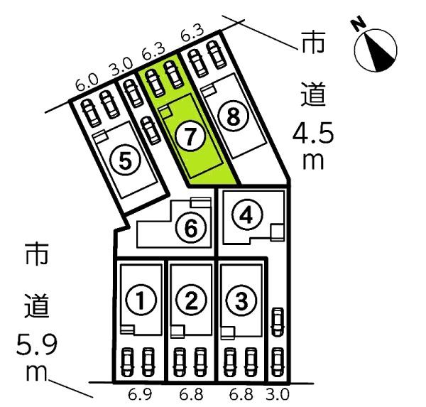 刈谷市半城土中町新築戸建全8棟7号棟