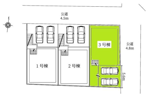 豊明市栄町新築戸建全3棟3号棟