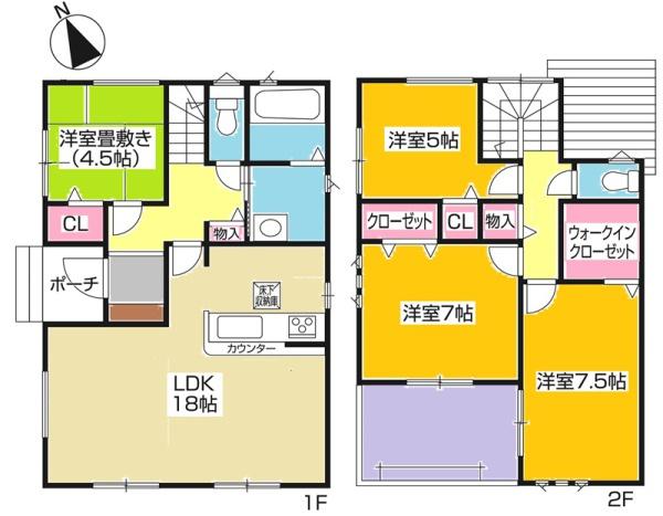 東海市加木屋町新築戸建全2棟1号棟