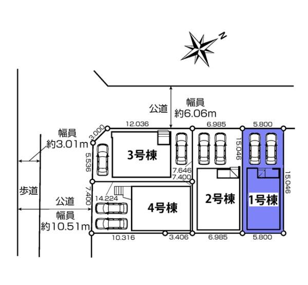 安城市今本町新築戸建全4棟1号棟