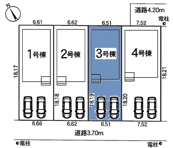 岡崎市東大友町新築戸建全4棟3号棟