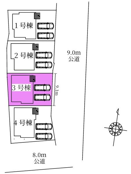 大府市横根町新築戸建全4棟3号棟