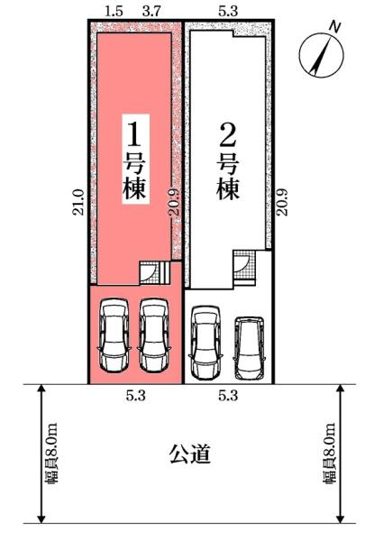 豊田市住吉町新築戸建全2棟1号棟