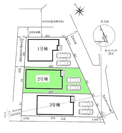 岡崎市矢作町新築戸建全3棟2号棟