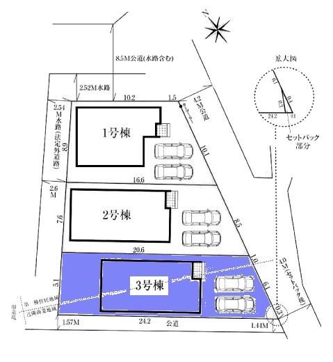 岡崎市矢作町新築戸建全3棟3号棟