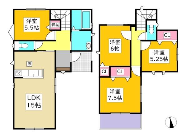 岡崎市福岡町新築戸建全3棟B号棟