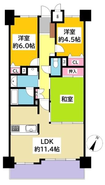 ライオンズマンション大府第二(間取り)