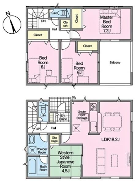 岡崎市中島町新築戸建全3棟3号棟(間取り)