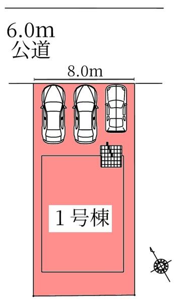 岡崎市六名南新築戸建全1棟(区画図)