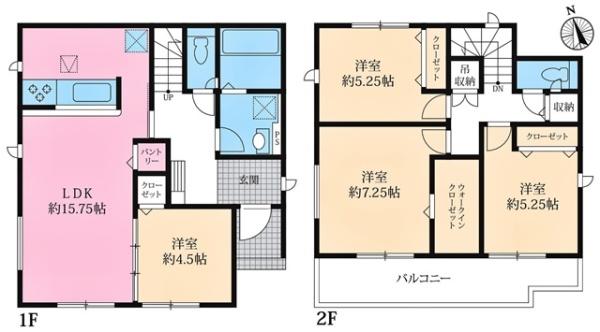豊田市美里２丁目新築戸建全2棟1号棟
