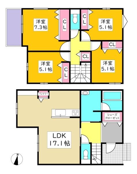岡崎市大和町新築戸建全3棟2号地