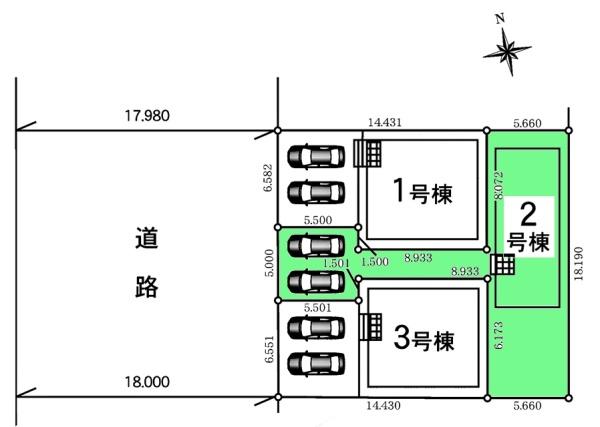 東海市富貴ノ台新築戸建全3棟2号棟