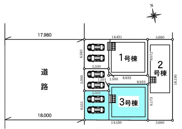 東海市富貴ノ台新築戸建全3棟3号棟