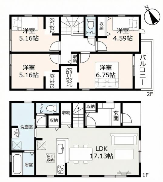 西尾市錦城町新築戸建全3棟2号棟