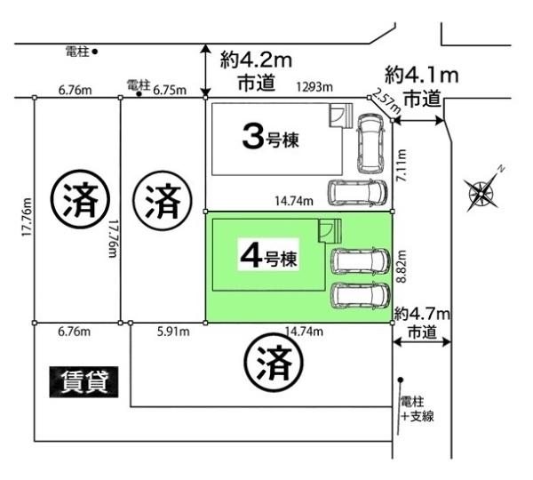 豊橋市下地町新築戸建全6棟4号棟