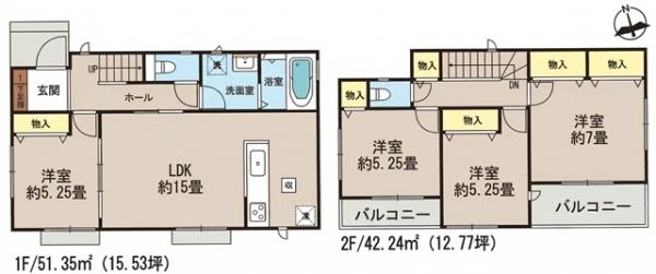 刈谷市築地町新築戸建全5棟E号棟