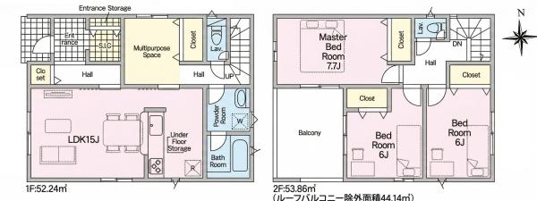 豊明市沓掛町新築戸建全4棟2号棟