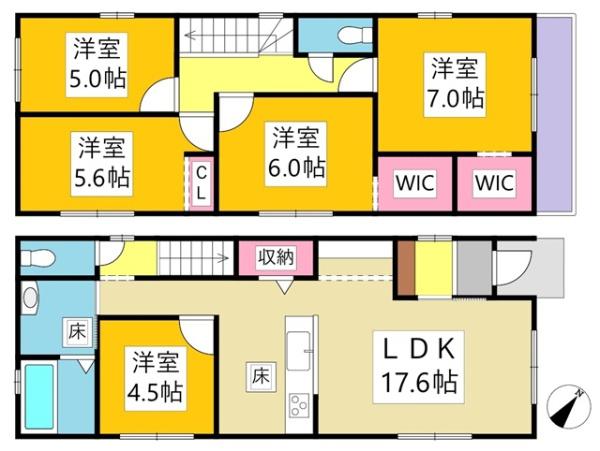大府市長根町新築戸建全5棟3号棟