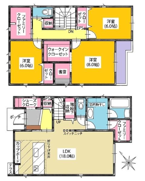 岡崎市矢作町新築戸建全3棟1号棟