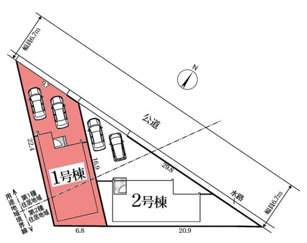 刈谷市井ケ谷町新築戸建全2棟1号棟