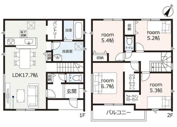 蒲郡市竹谷町新築戸建全3棟2号棟