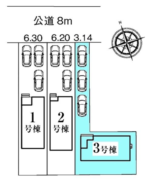岡崎市広幡町新築戸建全3棟3号棟