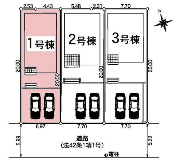岡崎市東蔵前新築戸建全3棟1号棟