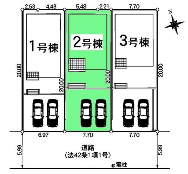 岡崎市東蔵前新築戸建全3棟2号棟