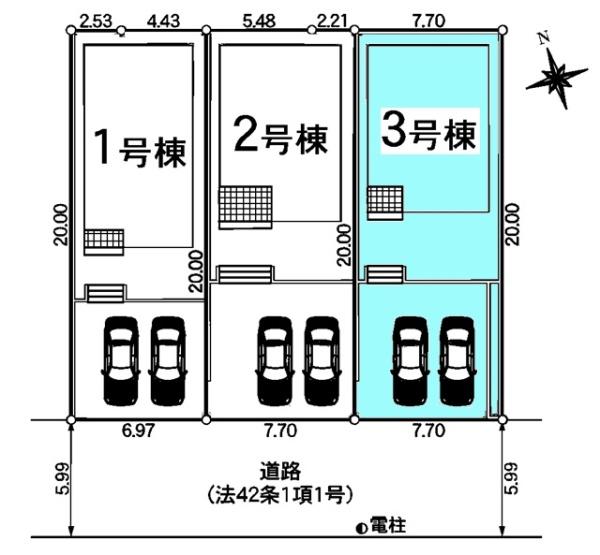 岡崎市東蔵前新築戸建全3棟3号棟