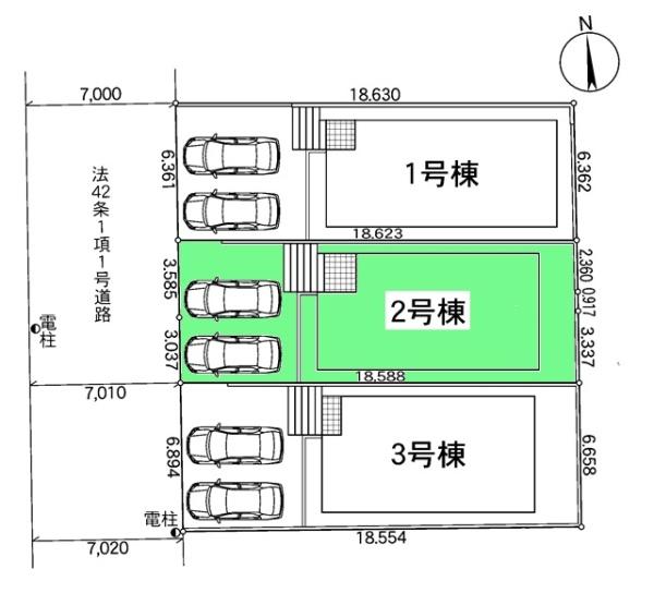 岡崎市中町新築戸建全3棟2号棟