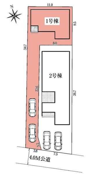 知立市来迎寺町新築戸建全2棟1号棟