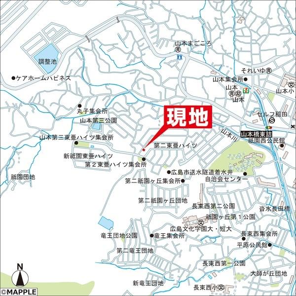 広島市安佐南区山本５丁目の土地