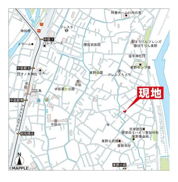 広島市安佐南区東野２丁目の土地