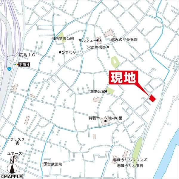 広島市安佐南区川内１丁目の土地