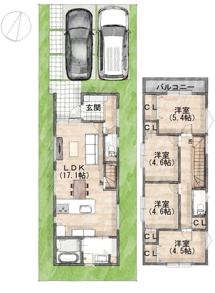 神戸市西区糀台１丁目　新築一戸建て　2号地