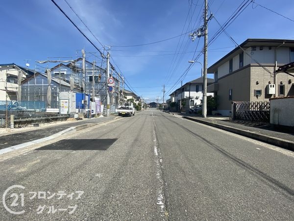 明石市西明石町2丁目 新築一戸建て A号棟(前面道路含む現地写真)