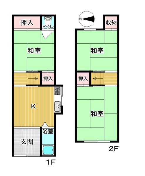 寝屋川市楠根南町の中古テラスハウス