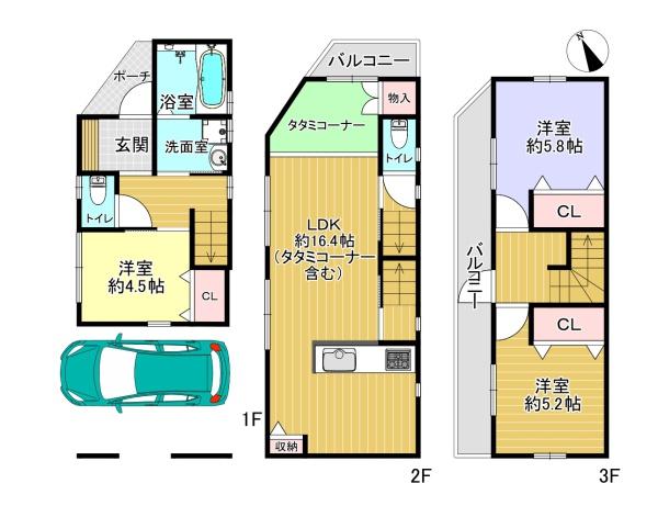 枚方市甲斐田新町の中古一戸建て