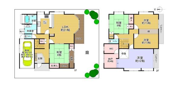 枚方市山之上５丁目の中古一戸建