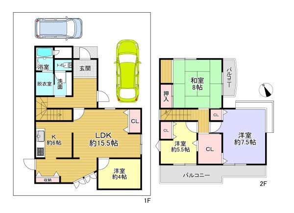 枚方市池之宮２丁目の中古一戸建