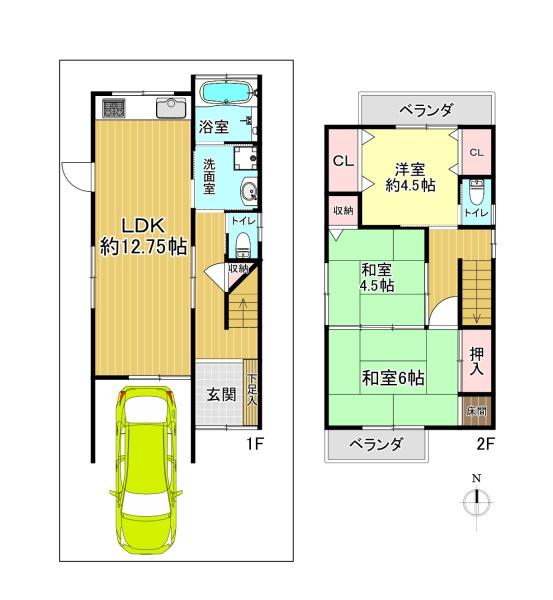 枚方市村野高見台の中古一戸建