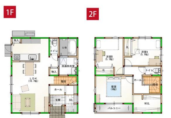 枚方市田口１丁目の新築一戸建