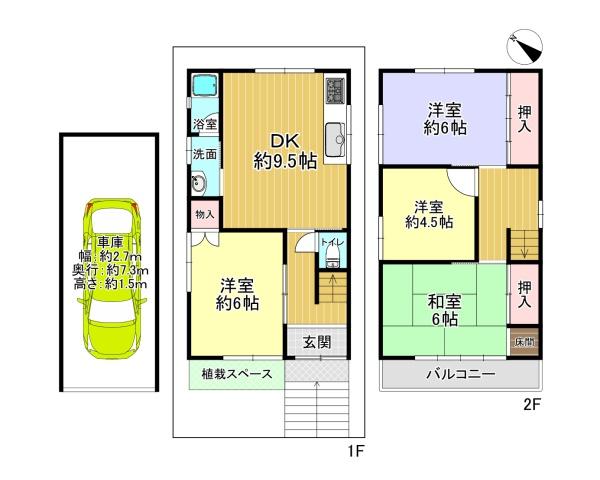 枚方市茄子作３丁目の中古一戸建