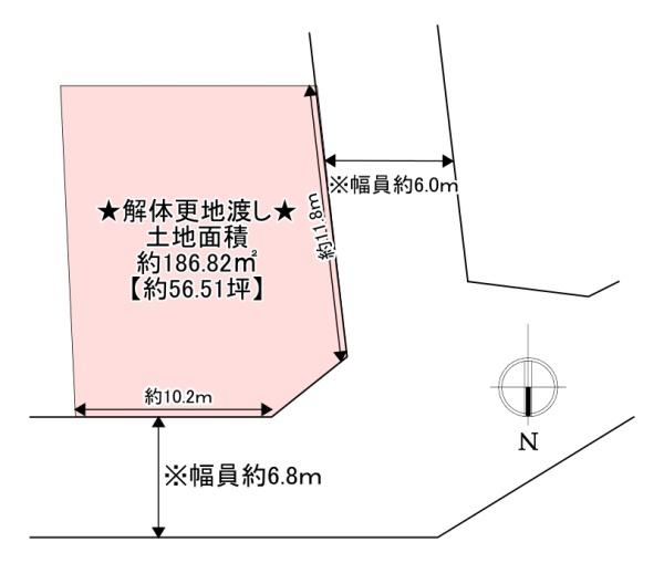 城陽市寺田大谷の土地(間取り)