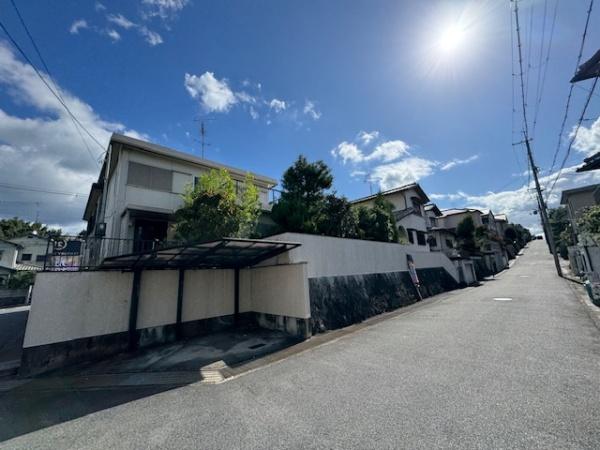 城陽市寺田大谷の土地(前面道路含む現地写真)